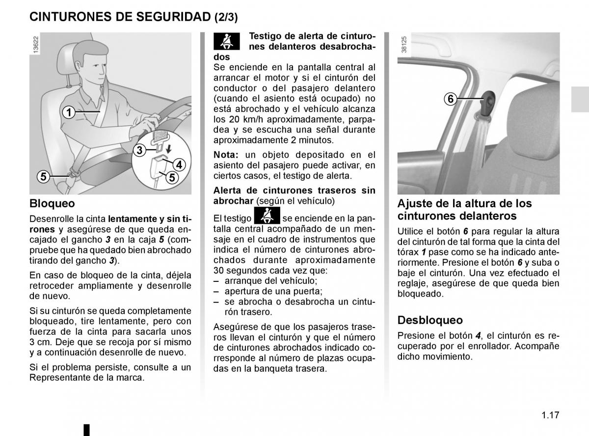 Renault Captur manual del propietario / page 23