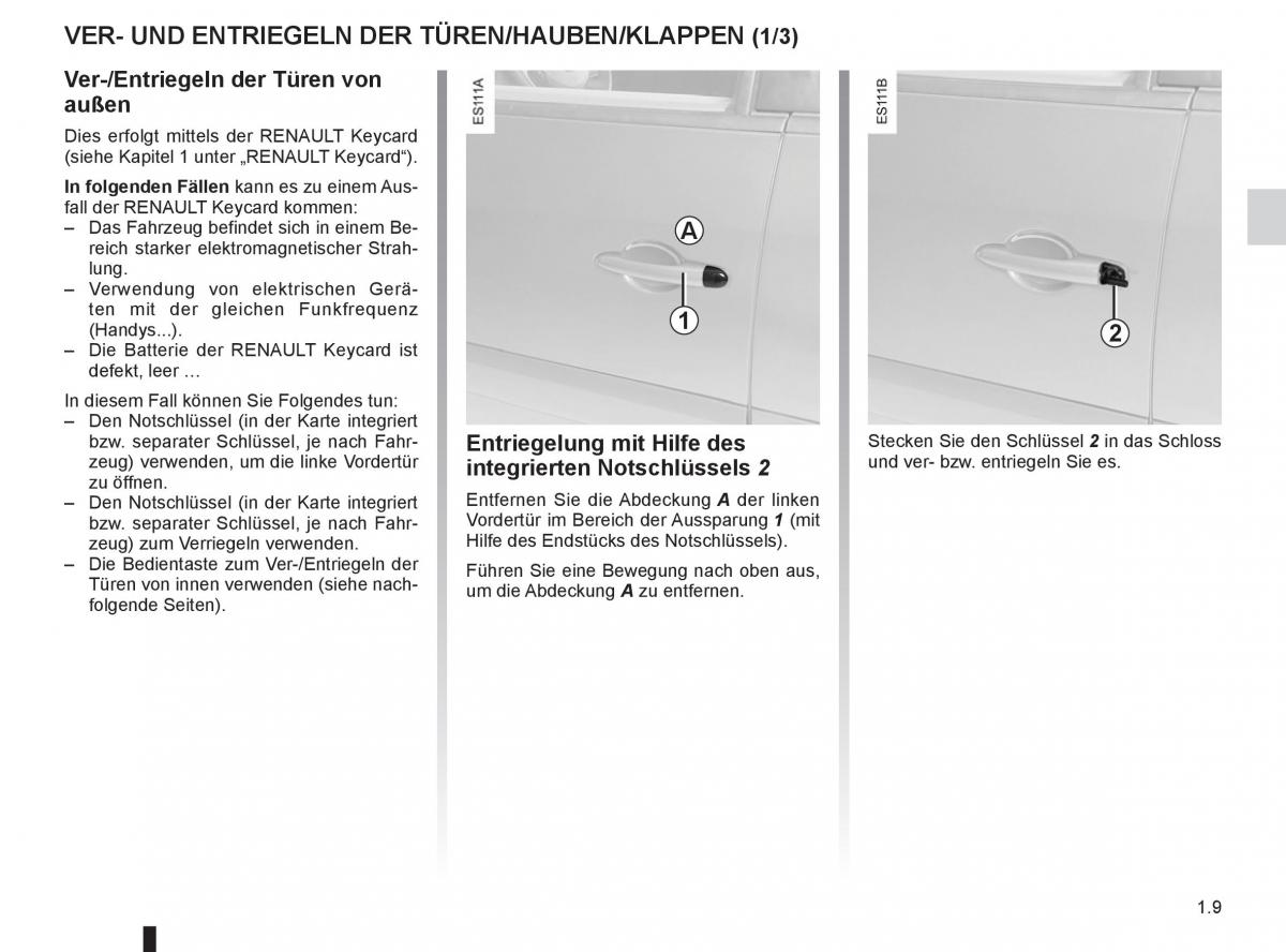 Renault Espace IV 4 Handbuch / page 15