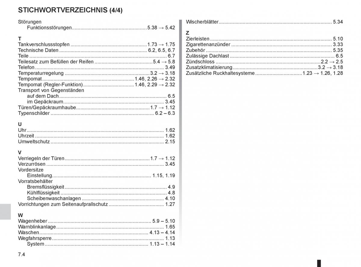 Renault Espace IV 4 Handbuch / page 254