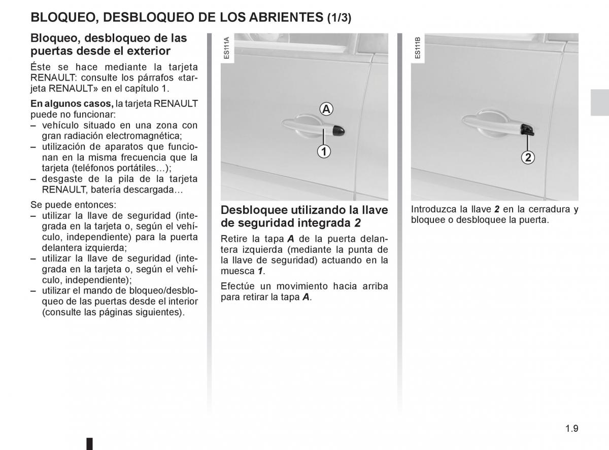 Renault Espace IV 4 manual del propietario / page 15