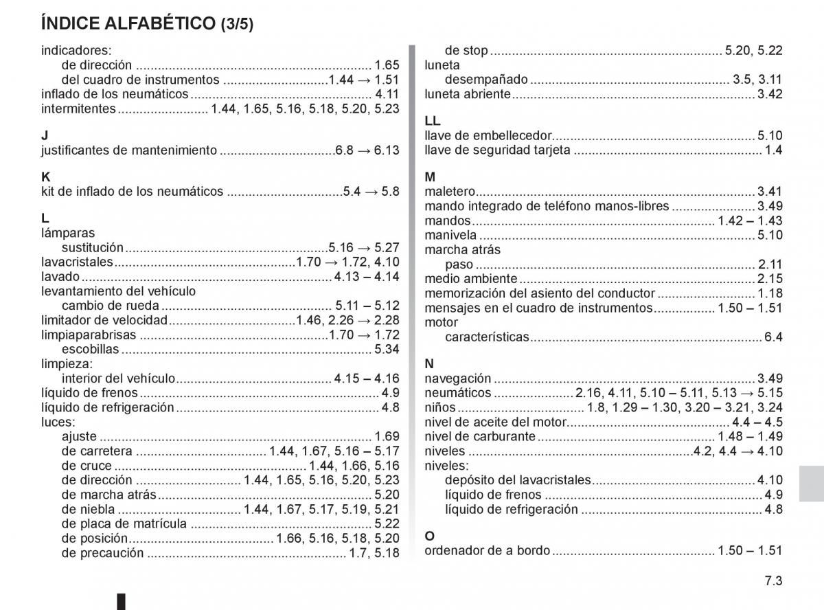 Renault Espace IV 4 manual del propietario / page 253