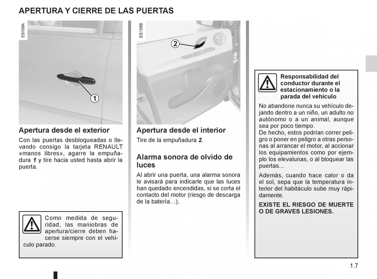 Renault Espace IV 4 manual del propietario / page 13