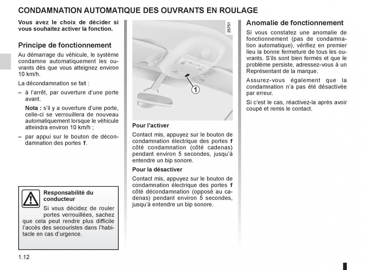 Renault Espace IV 4 manuel du proprietaire / page 18