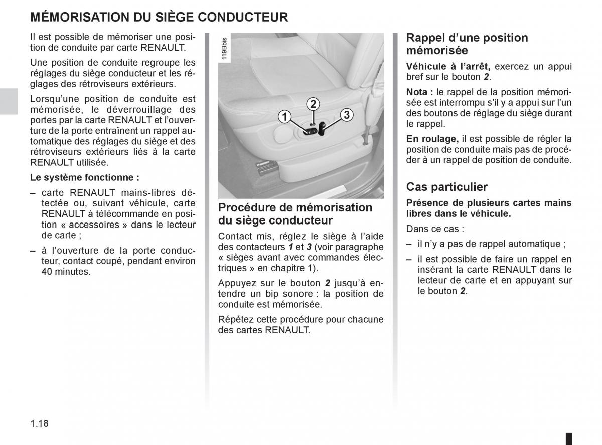 Renault Espace IV 4 manuel du proprietaire / page 24
