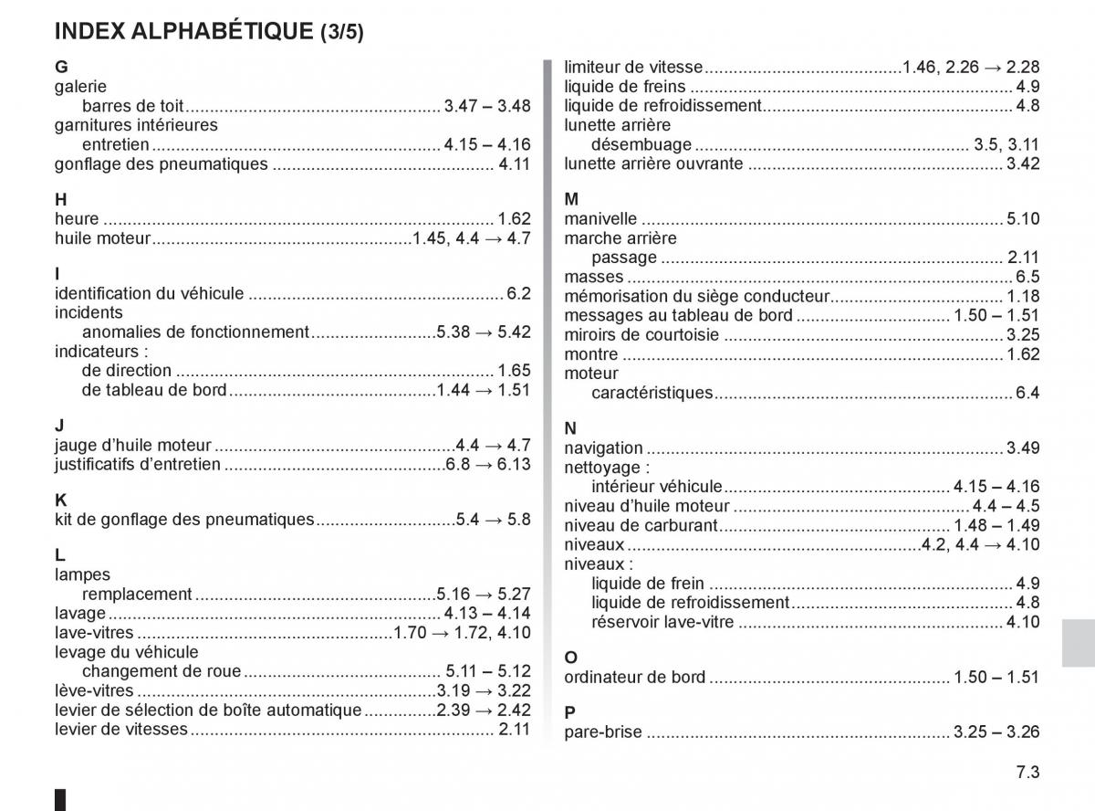Renault Espace IV 4 manuel du proprietaire / page 253