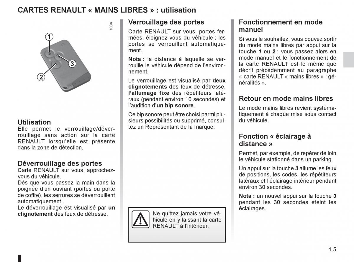 Renault Espace IV 4 manuel du proprietaire / page 11