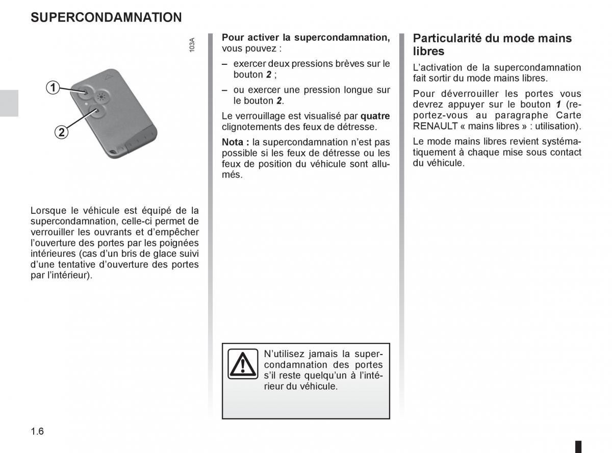 Renault Espace IV 4 manuel du proprietaire / page 12
