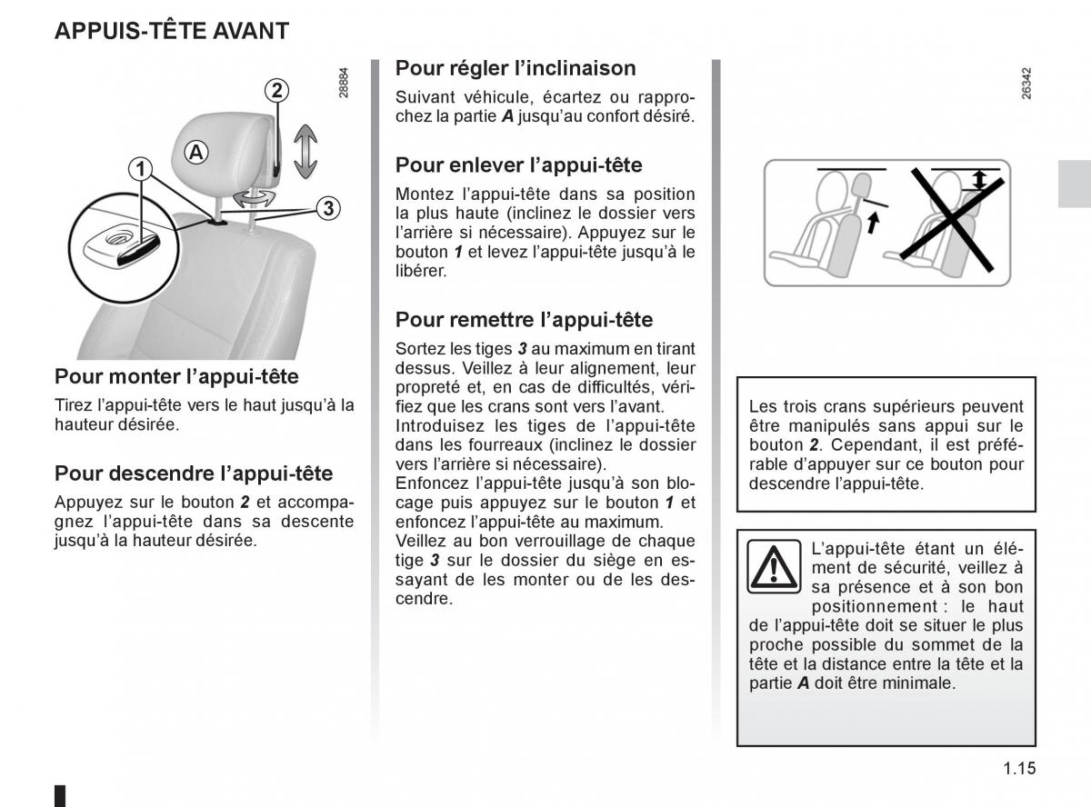 Renault Espace IV 4 manuel du proprietaire / page 21