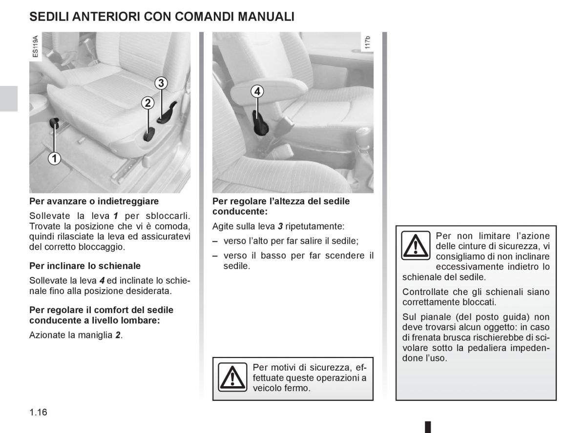 Renault Espace IV 4 manuale del proprietario / page 22