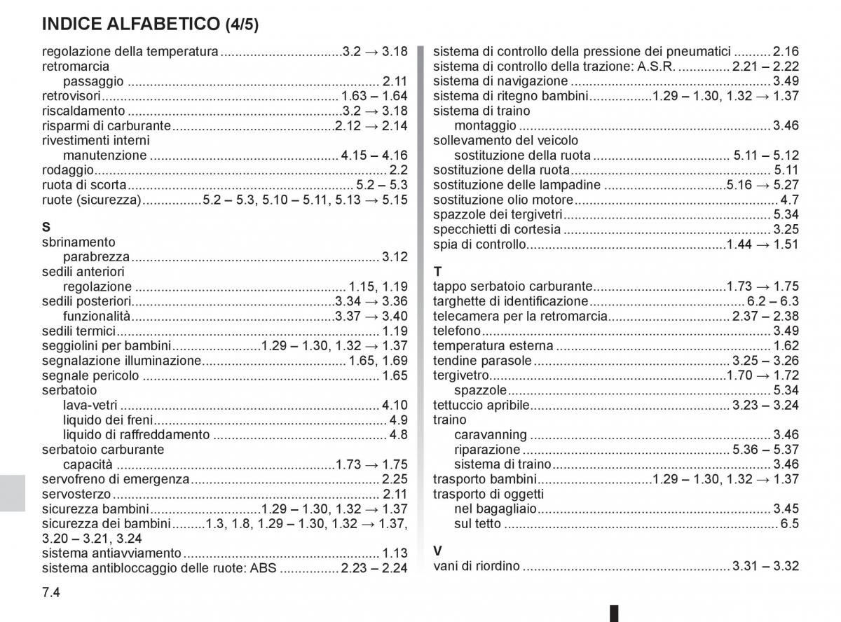 Renault Espace IV 4 manuale del proprietario / page 254