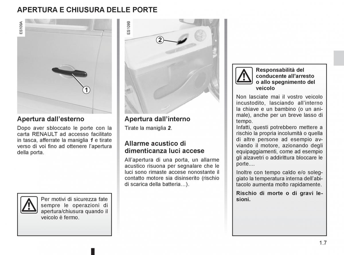 Renault Espace IV 4 manuale del proprietario / page 13