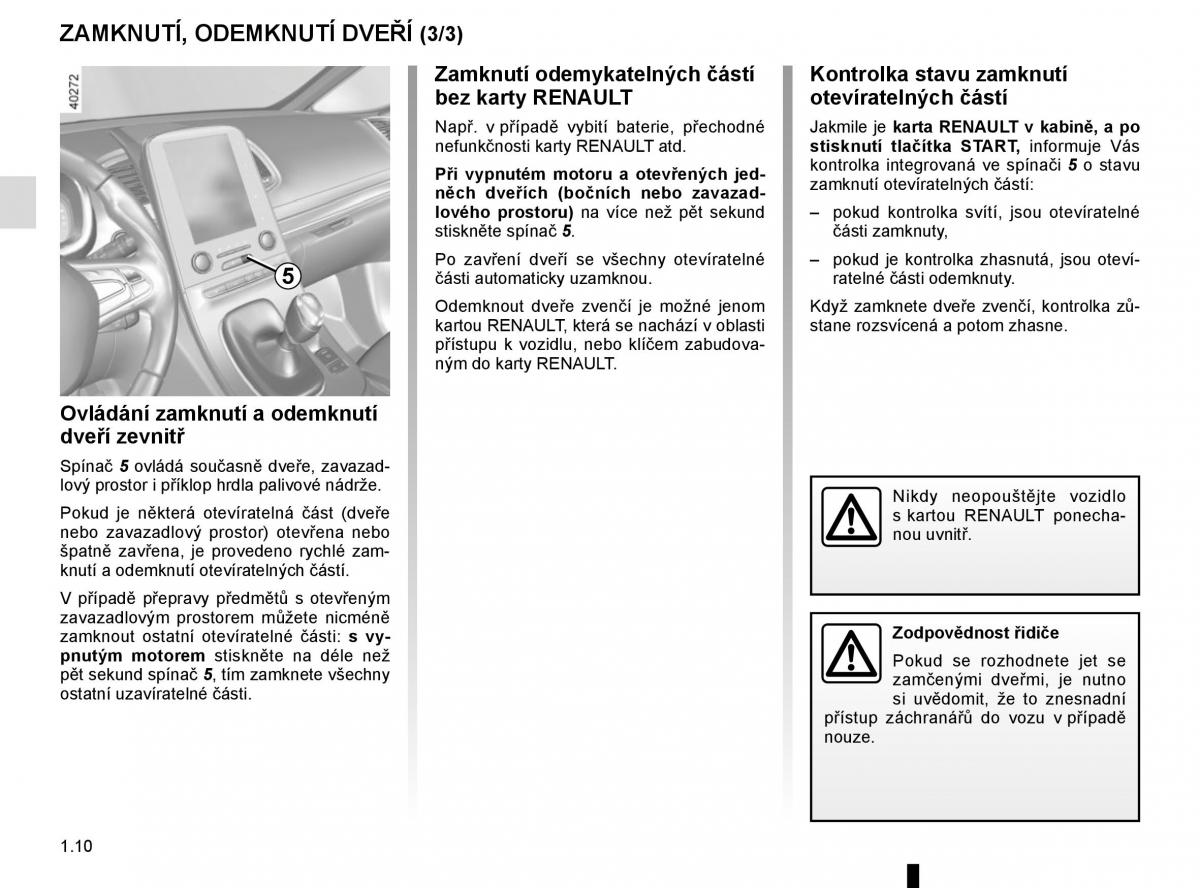 Renault Espace V 5 navod k obsludze / page 16