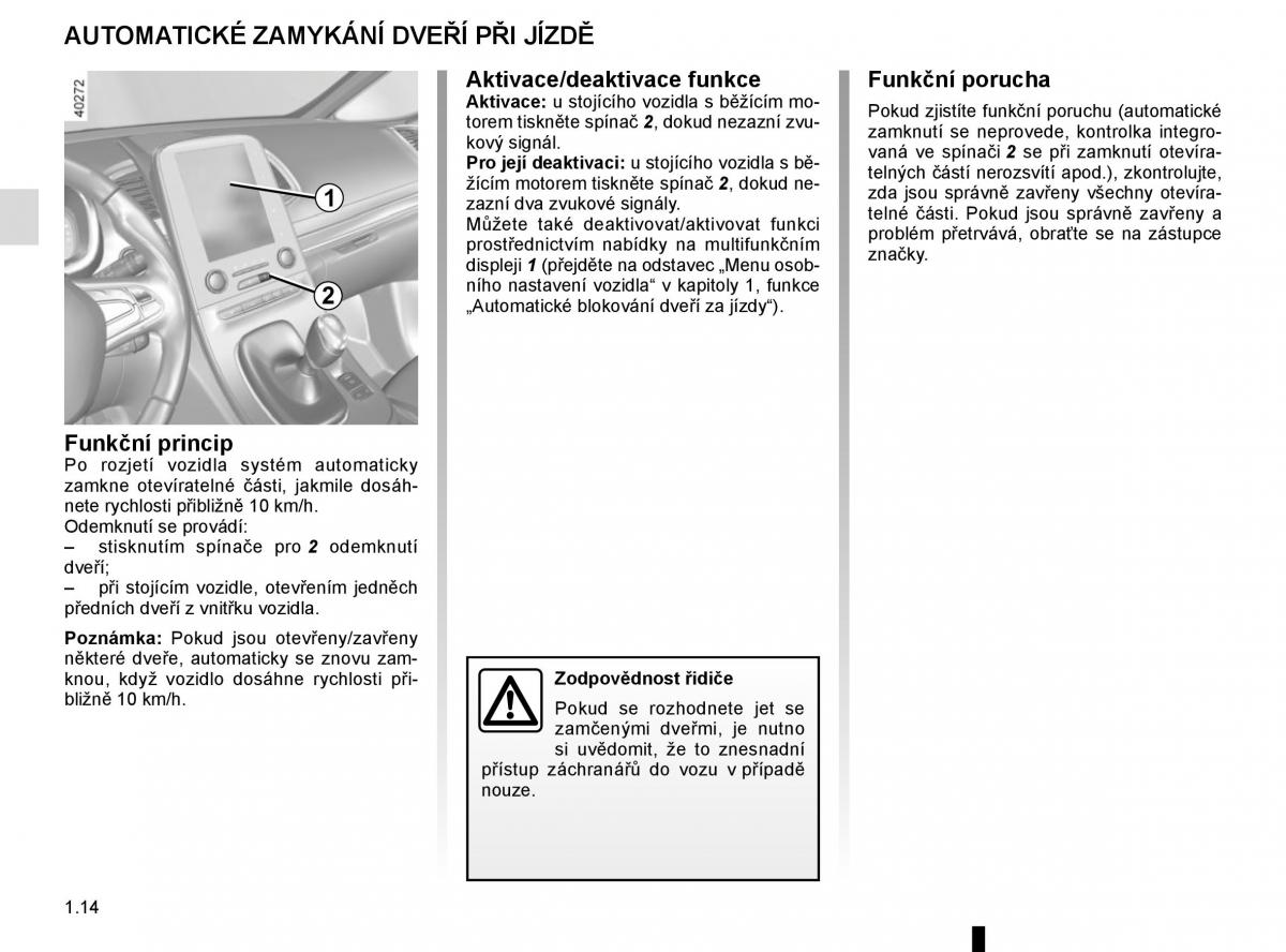Renault Espace V 5 navod k obsludze / page 20