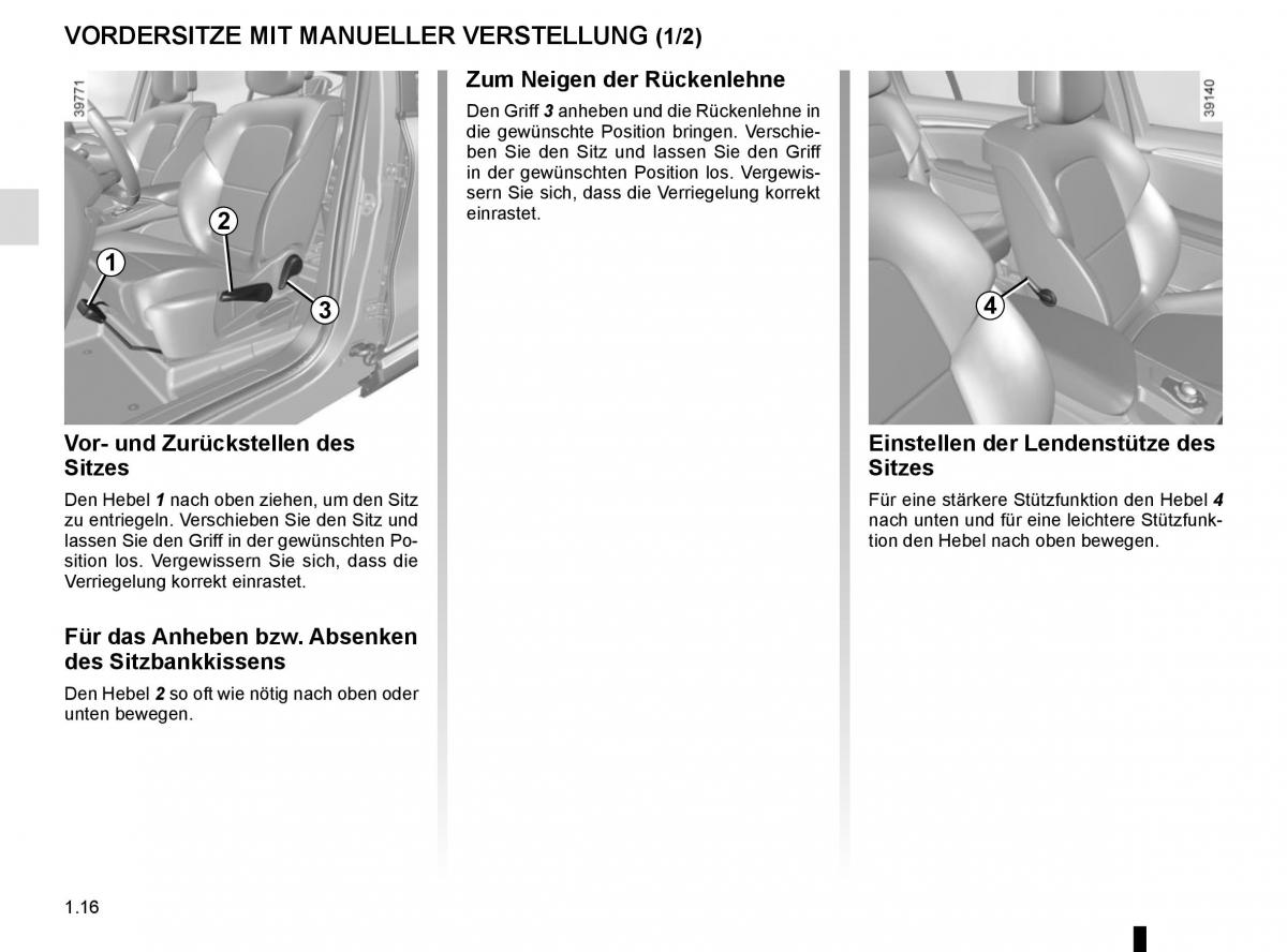 Renault Espace V 5 Handbuch / page 22