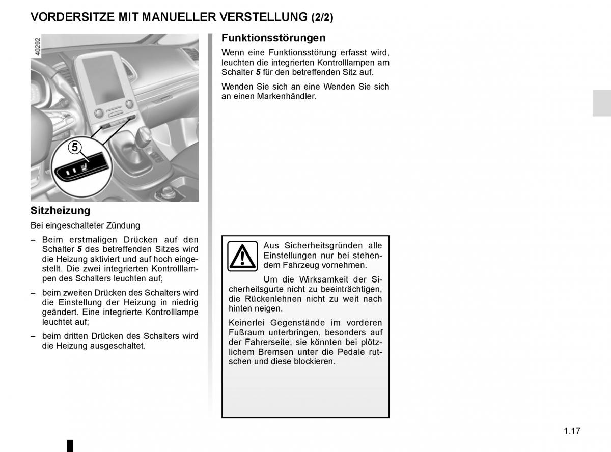 Renault Espace V 5 Handbuch / page 23