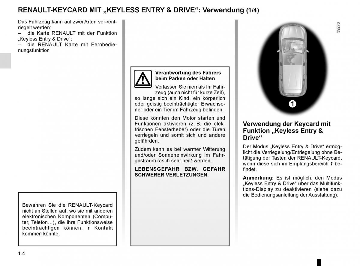Renault Espace V 5 Handbuch / page 10