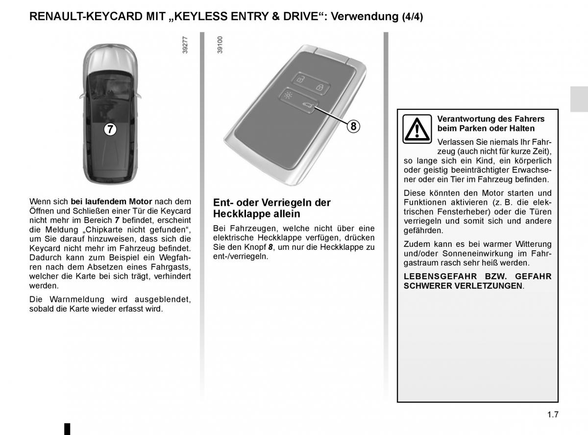 Renault Espace V 5 Handbuch / page 13