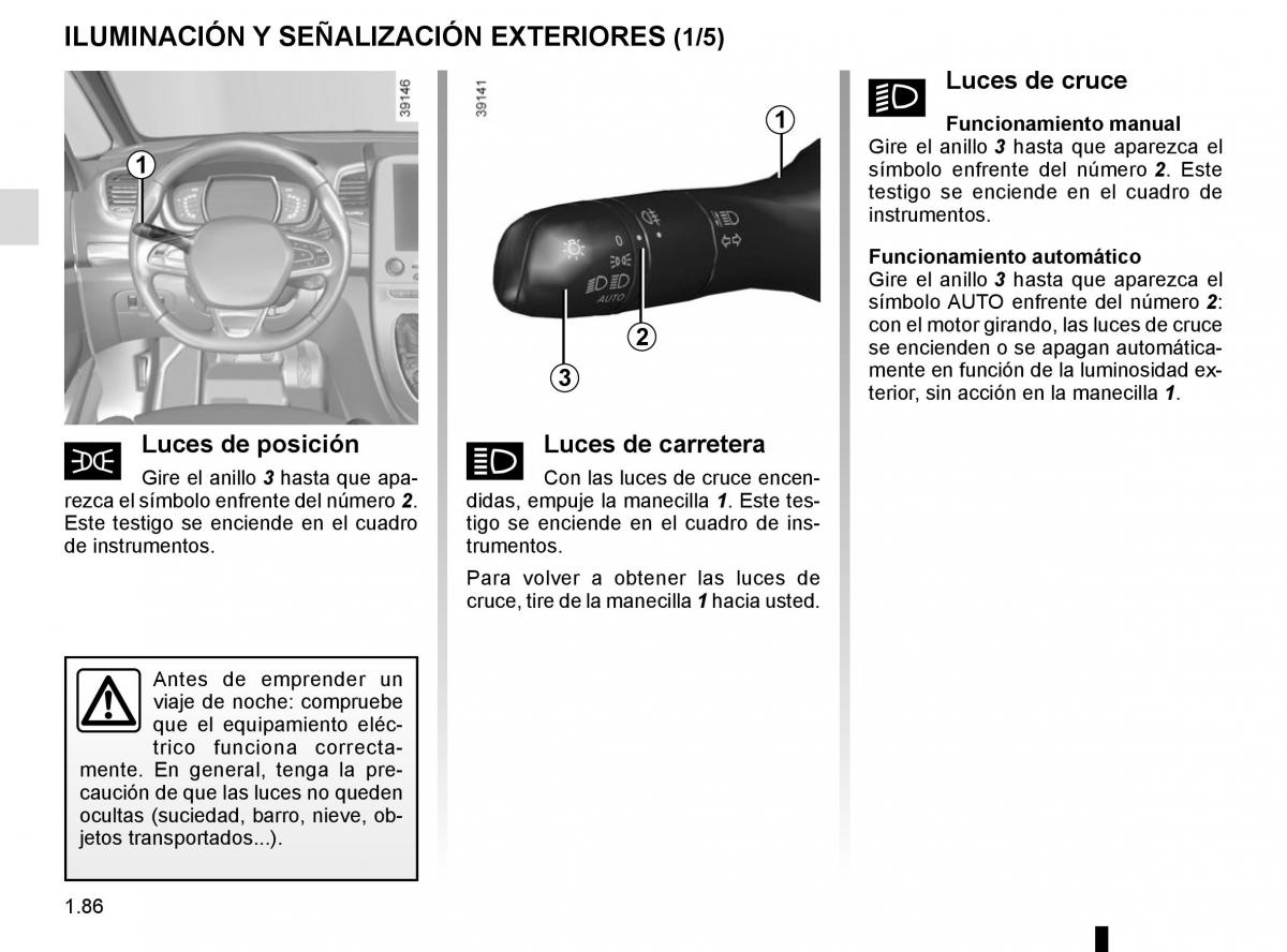 Renault Espace V 5 manual del propietario / page 92