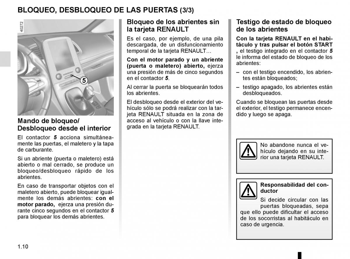Renault Espace V 5 manual del propietario / page 16