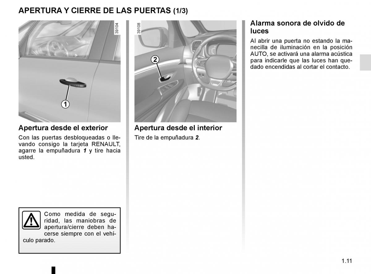 Renault Espace V 5 manual del propietario / page 17