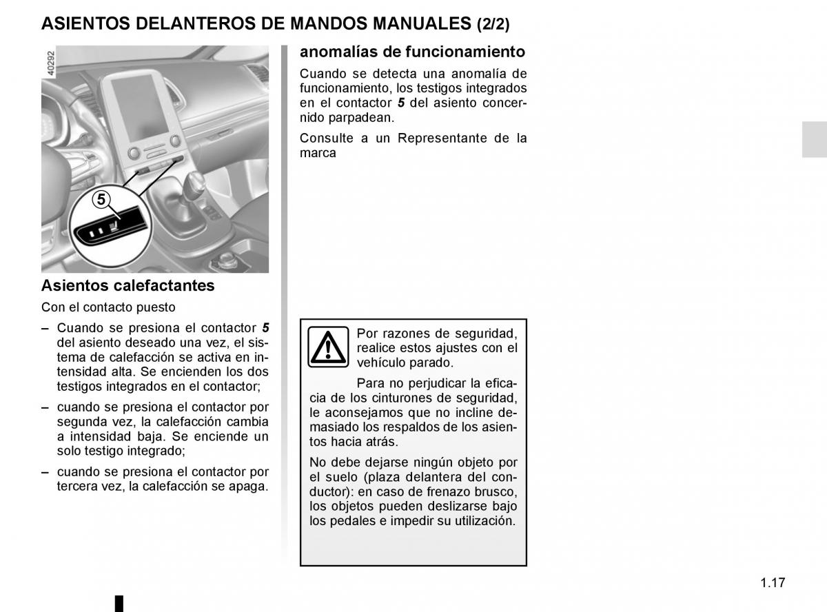 Renault Espace V 5 manual del propietario / page 23