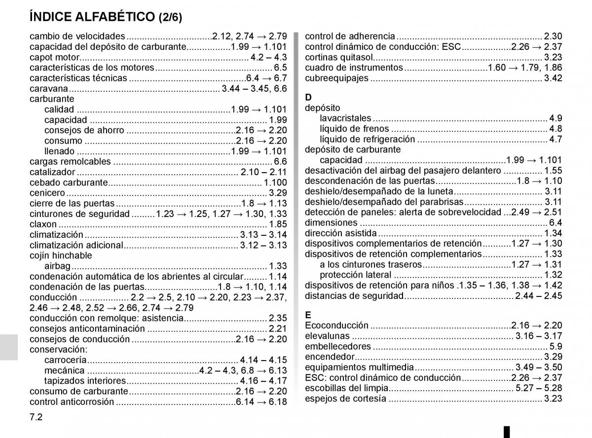 Renault Espace V 5 manual del propietario / page 312