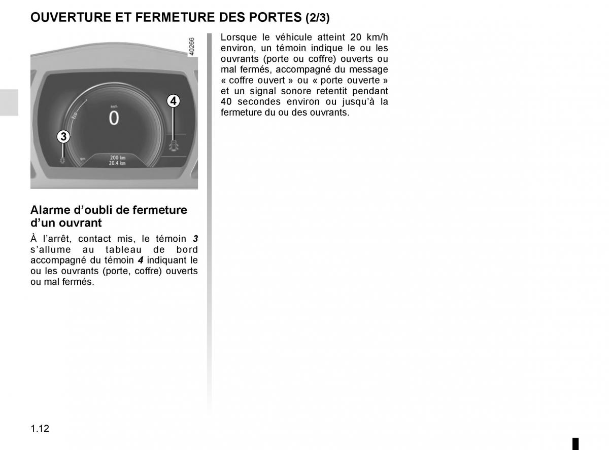 Renault Espace V 5 manuel du proprietaire / page 18