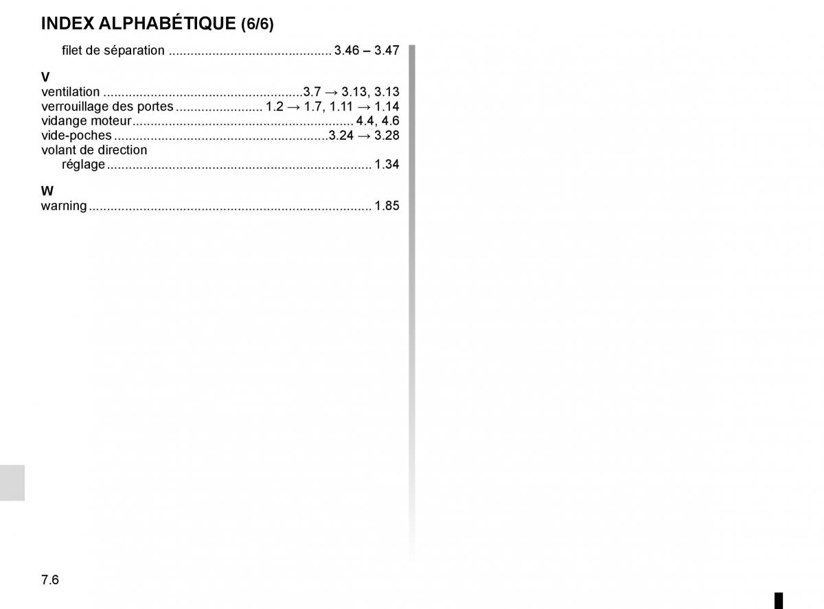 Renault Espace V 5 manuel du proprietaire / page 316