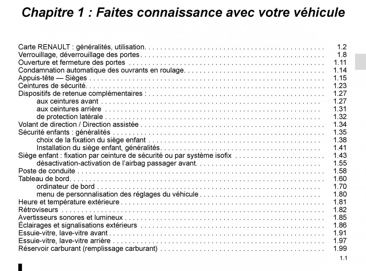 Renault Espace V 5 manuel du proprietaire / page 7