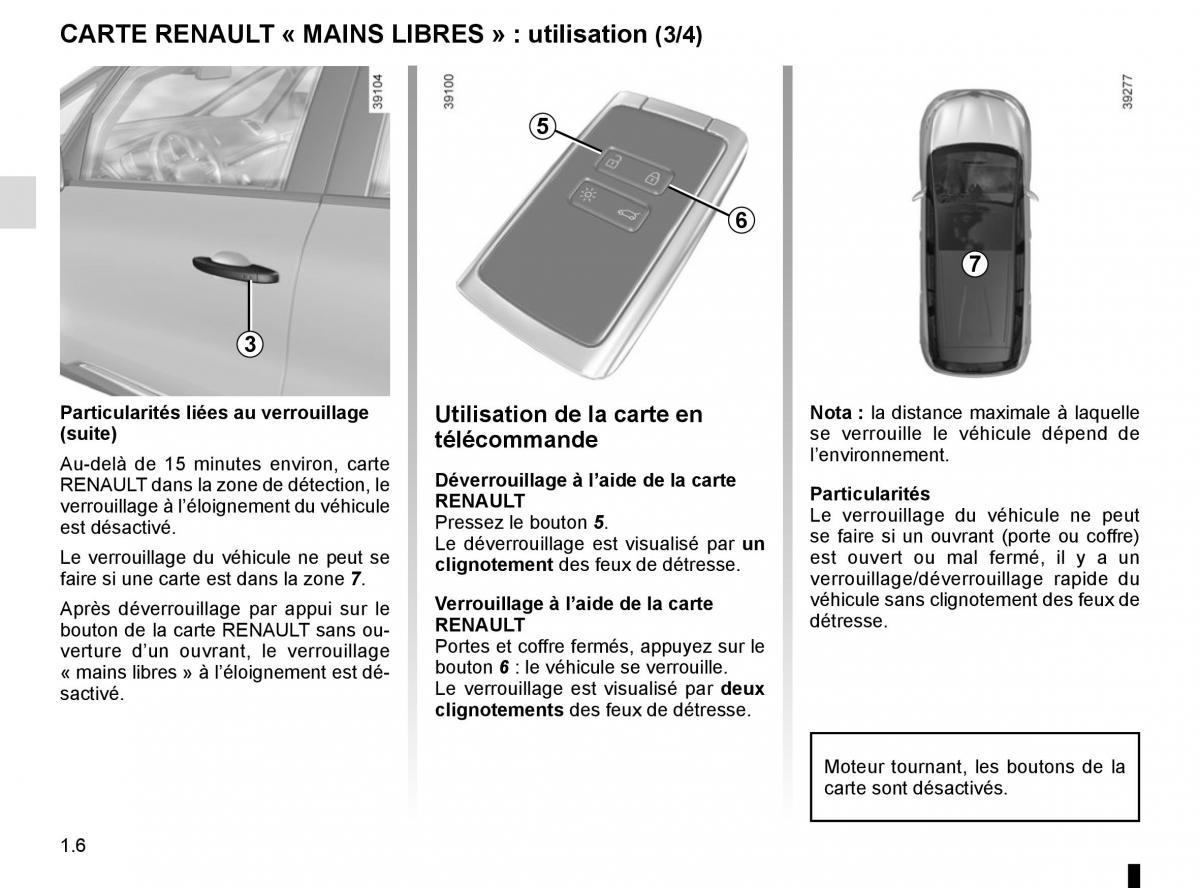 Renault Espace V 5 manuel du proprietaire / page 12
