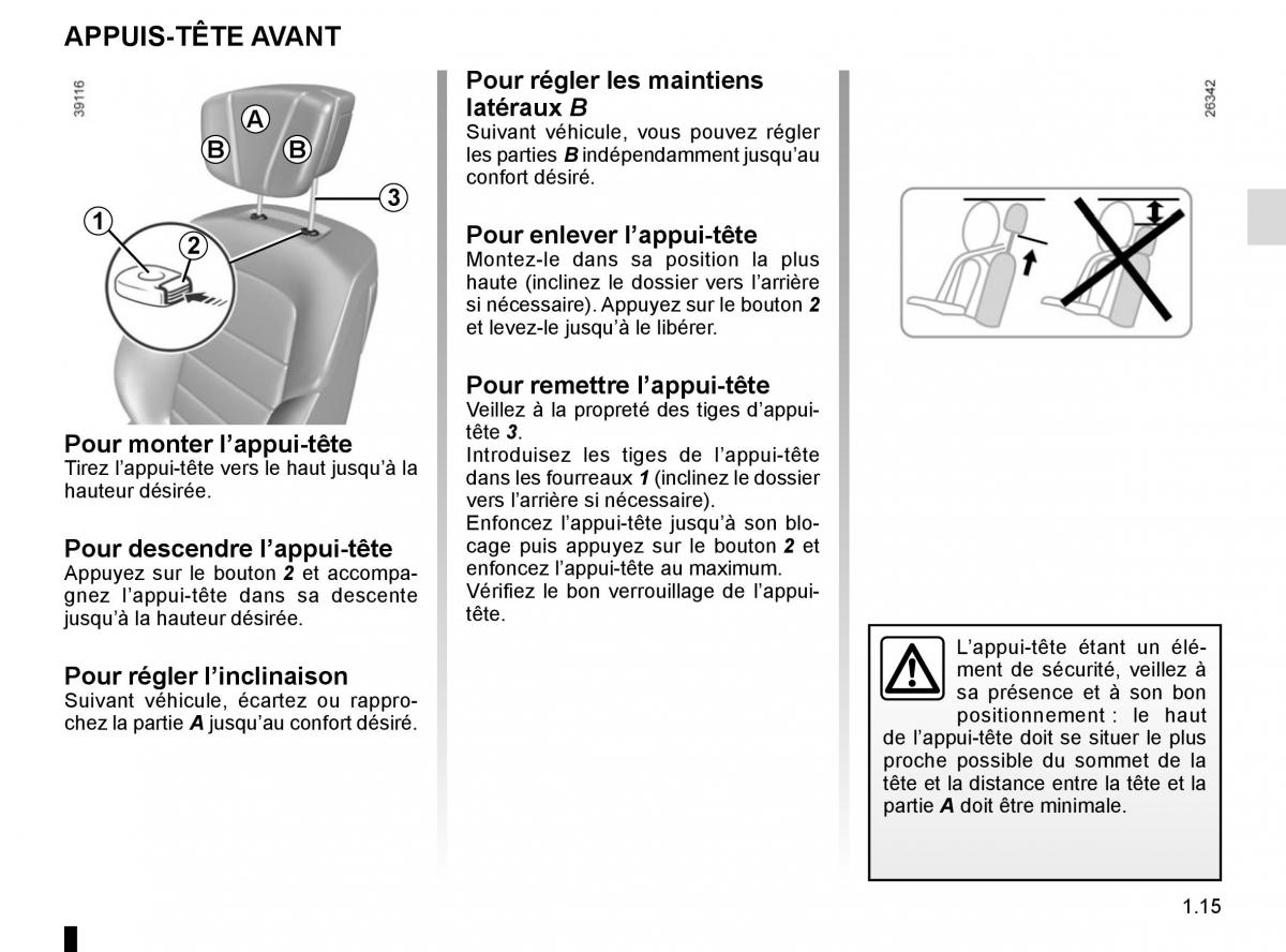 Renault Espace V 5 manuel du proprietaire / page 21