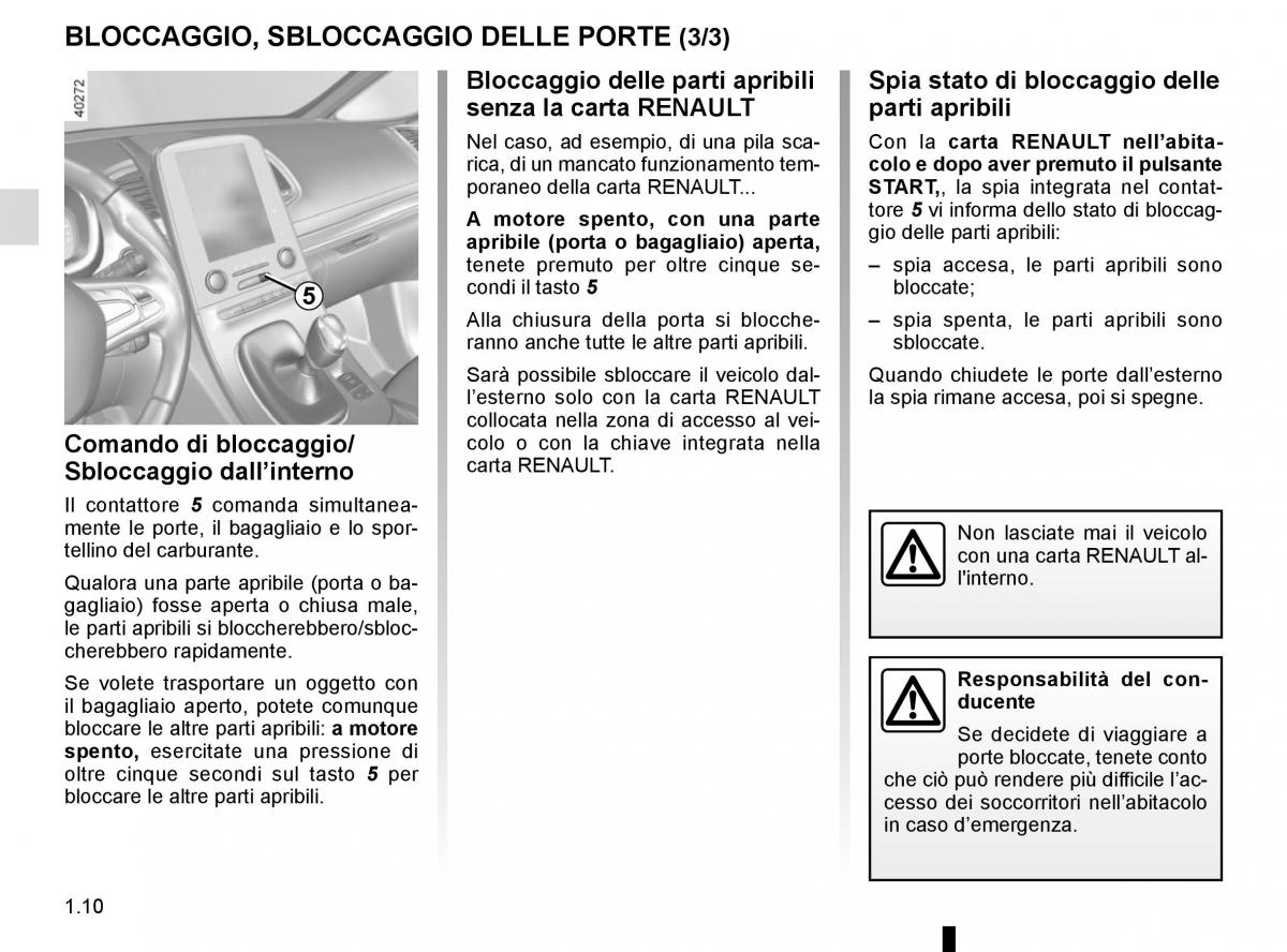 Renault Espace V 5 manuale del proprietario / page 16