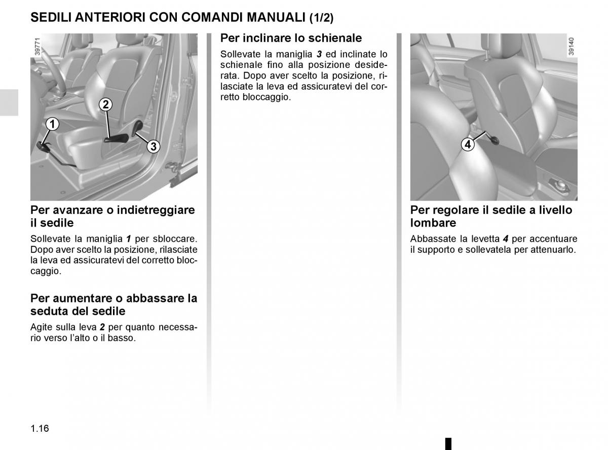 Renault Espace V 5 manuale del proprietario / page 22