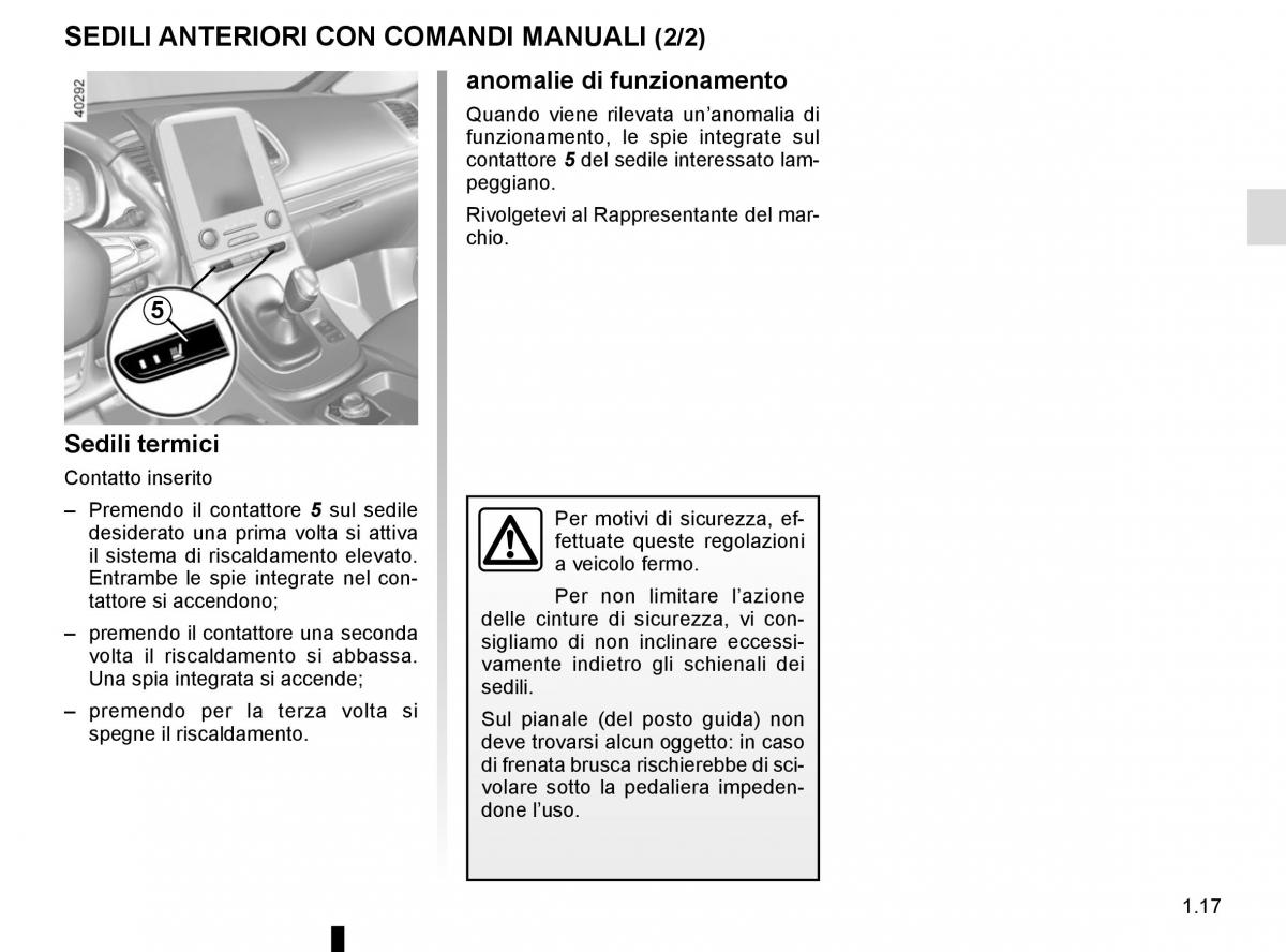 Renault Espace V 5 manuale del proprietario / page 23