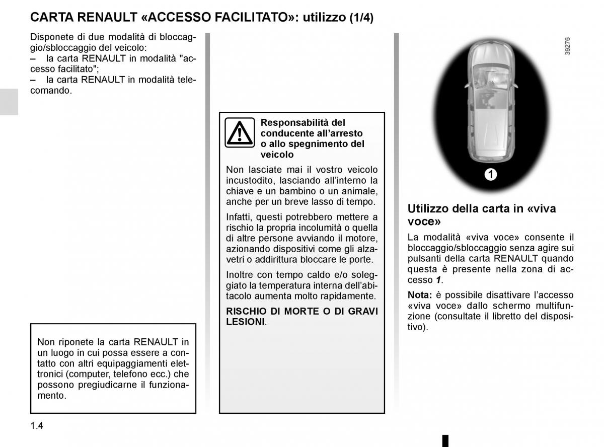 Renault Espace V 5 manuale del proprietario / page 10