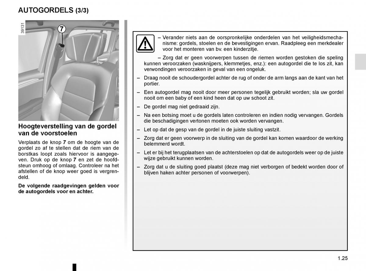 Renault Espace V 5 handleiding / page 31