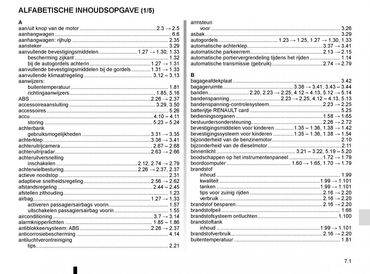 Renault Espace V 5 handleiding / page 311