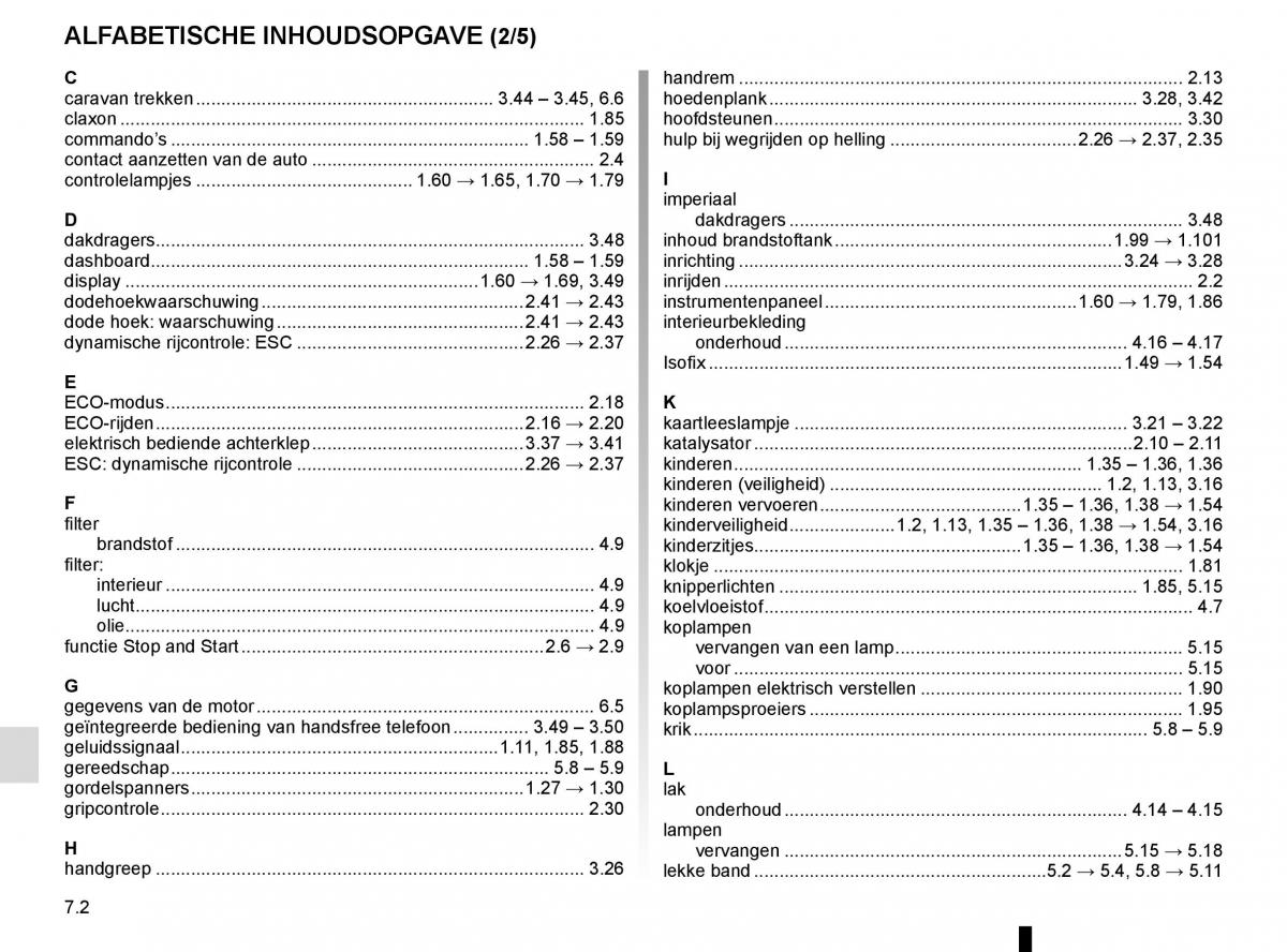 Renault Espace V 5 handleiding / page 312