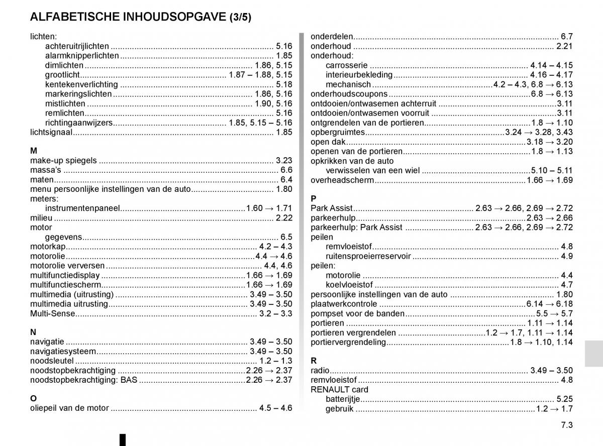 Renault Espace V 5 handleiding / page 313