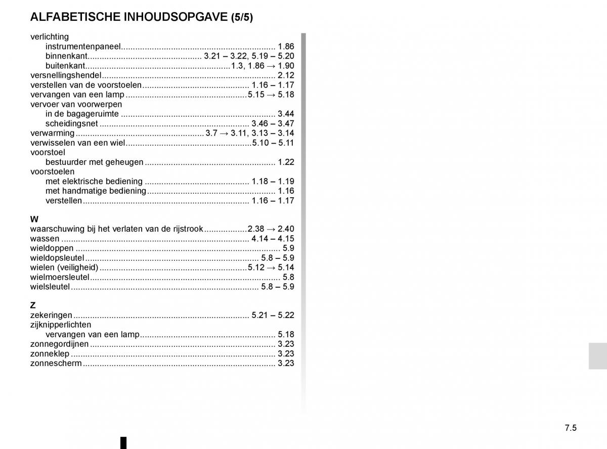 Renault Espace V 5 handleiding / page 315