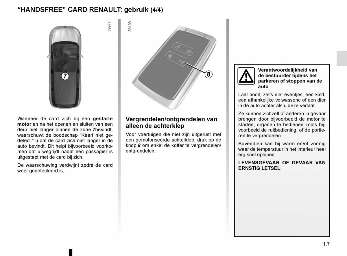 Renault Espace V 5 handleiding / page 13