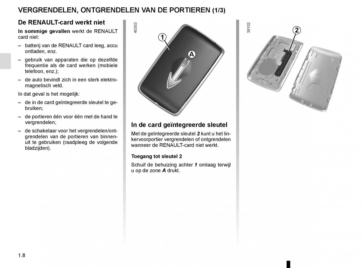 Renault Espace V 5 handleiding / page 14