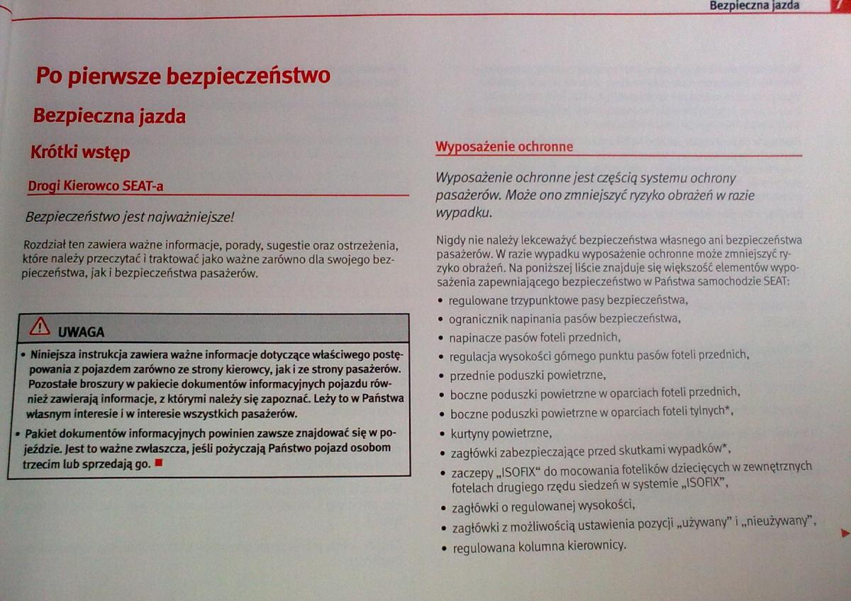 manual  Seat Leon II 2 instrukcja / page 6