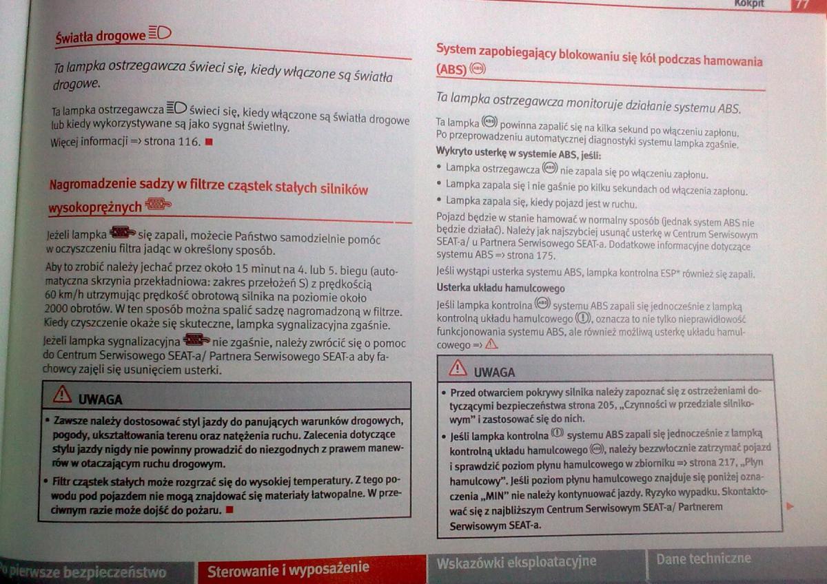 Seat Leon II 2 instrukcja obslugi / page 75