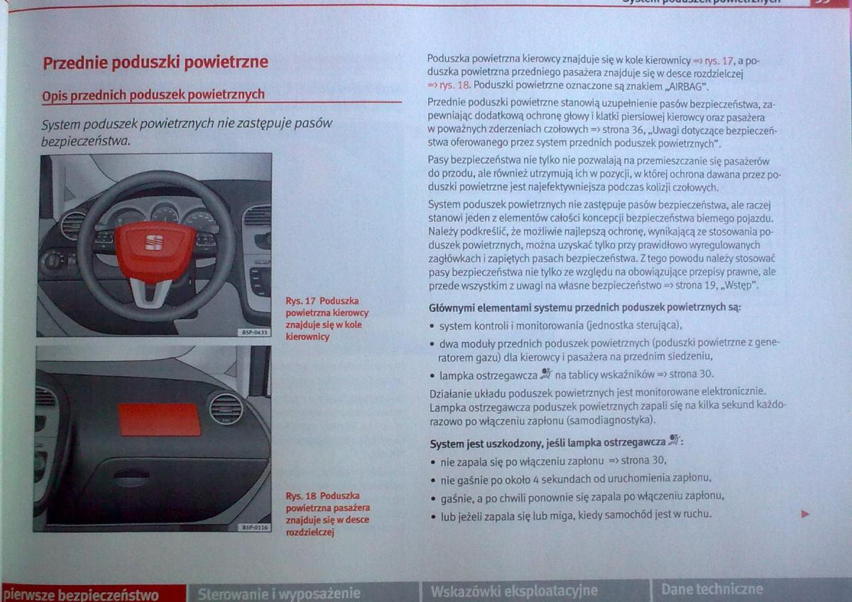 Seat Leon II 2 instrukcja obslugi / page 32