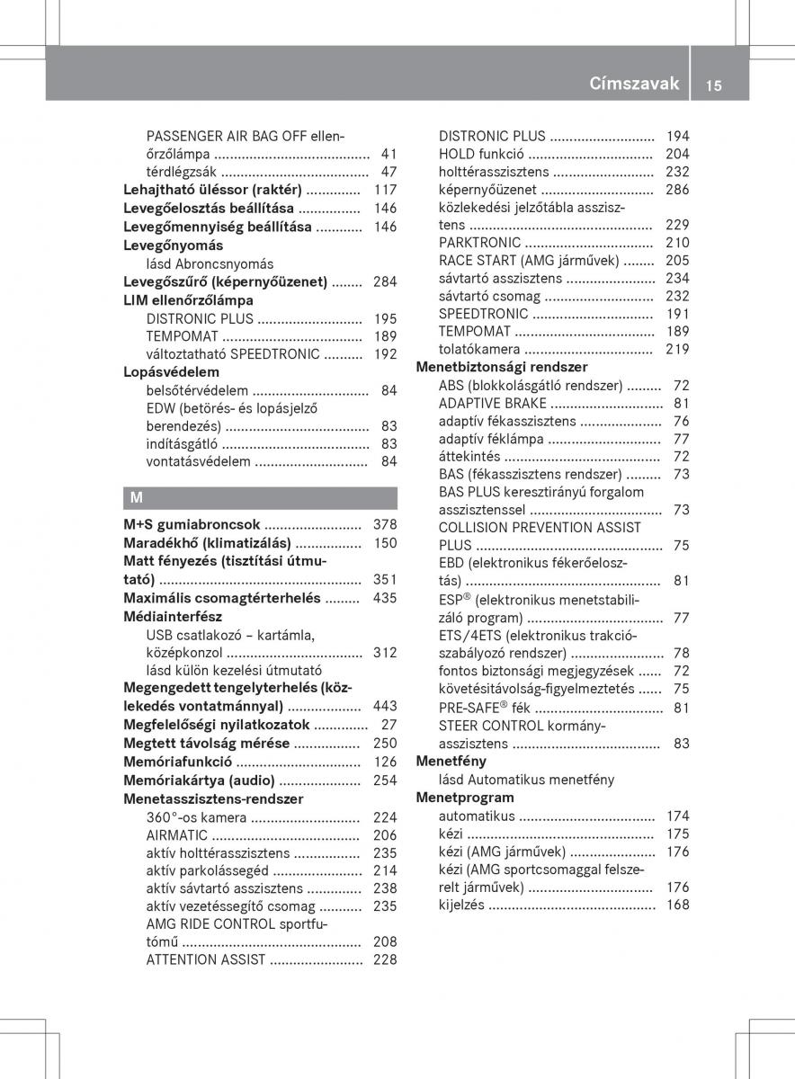 Mercedes E Class W212 Kezelesi utmutato / page 17