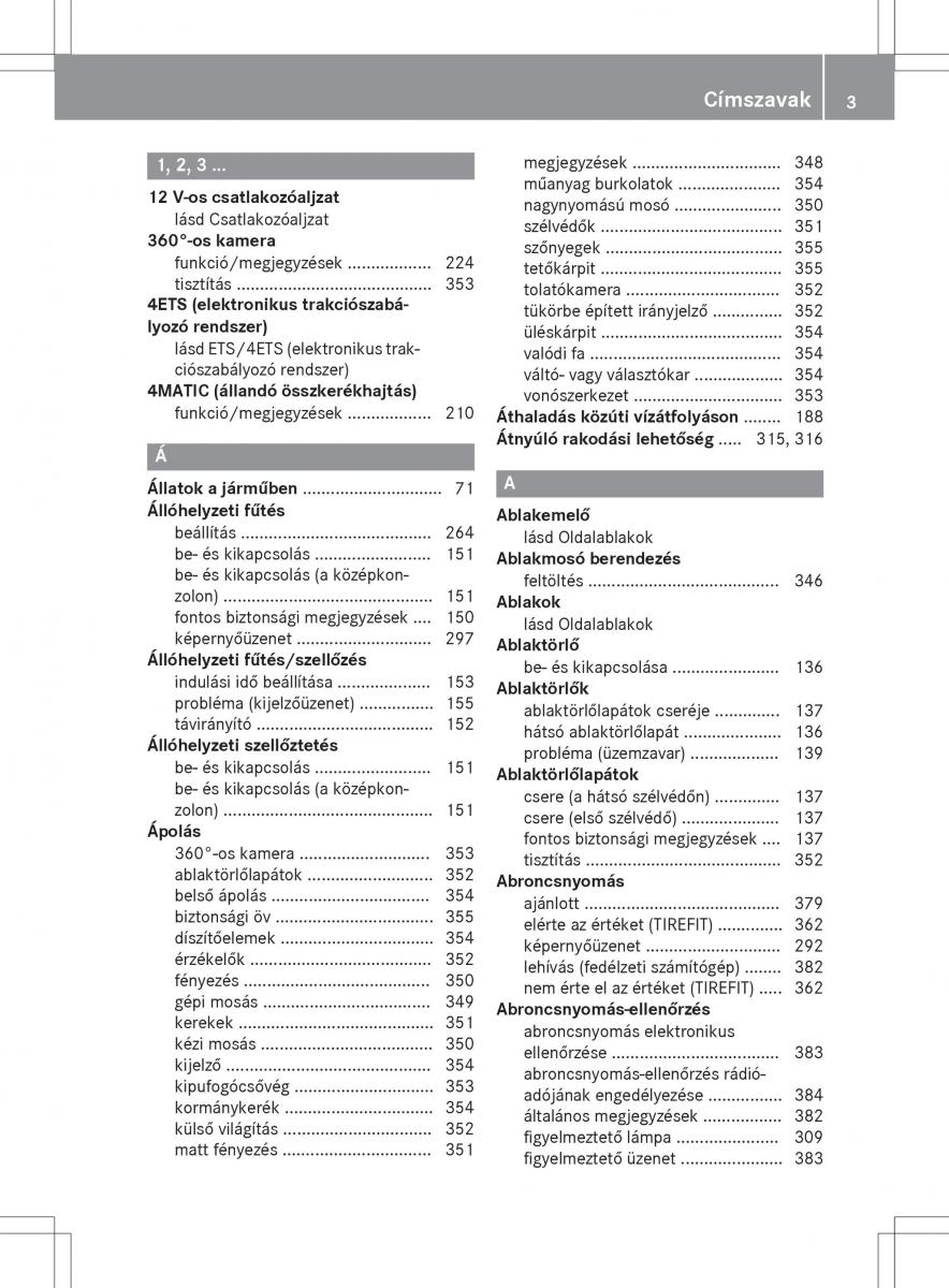 Mercedes E Class W212 Kezelesi utmutato / page 5