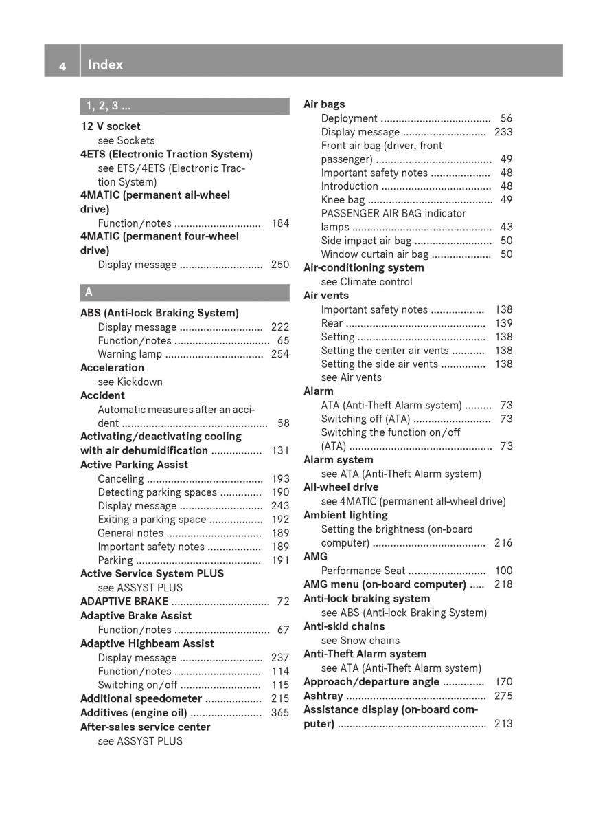 Mercedes GLA W212 X156 owners manual / page 6