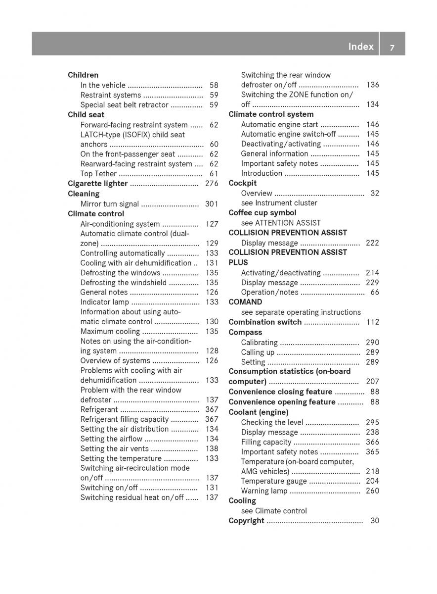 Mercedes GLA W212 X156 owners manual / page 9