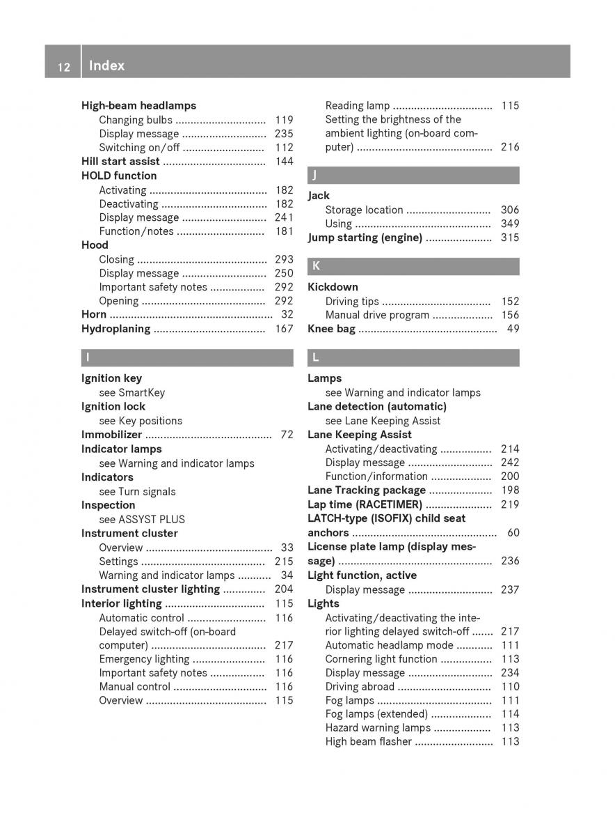 Mercedes GLA W212 X156 owners manual / page 14